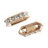 Swarovski 2-fach Steg Rosegold/Crystal